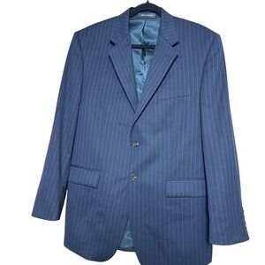 CHAPS Mens Navy Pinstripe 100% Wool  Vintage Jacket/Blazer,42R Career/Night Out